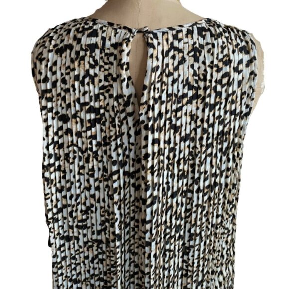 Banana Republic animal cheetah print maxi pleated shift tank dress - Picture 12 of 16
